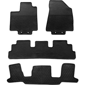 Car Floor Mats Custom Fit for Infiniti QX60 2022-2025(2nd Row Bucket Seats) Black Rubber Auto Liner Mats All Weather Protection Odorless