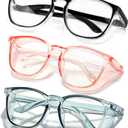 Safety Glasses Goggles For Women Nurses Protective Eyewear,Anti Fog Safety Goggles (Black + Pink + Dark Green)