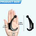 2 x 2 Pack Bathroom Towel Hooks, Screw in Metal Robe & Coat Hooks for Wall(Matte Black)