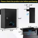 Through the Door Drop Box, 16.5" x 12.5" x 6" Mail Slots for Doors, Adjustable Chute Door Mail Slot with Combination Lock, Suitable for Door Thickness 1.18 to 2.36 for Home Office