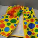 Tigerdoe Clown Costume Set – Wig, Nose, Bow Tie & Vest – 4-Piece Dress-Up Clown Accessories for Party, Medium