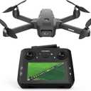 GPS Drone with Camera Adults, 4.5 Inch LCD Screen RC, 32G SD Card with Professional GPS, FPV Drone with Auto Return Follow Me for Beginner, Brushless Drones Follow Me Long Range, Handbag under 249g
