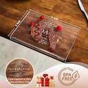 Engraved Acrylic Cutting Board with Counter Lip - Best Dad Ever Dad Gifts from Daughter Son Cooking Gift for Father Daddy Christmas Birthday Presents Clear Countertop Protector Kitchen Decor, 12"L x 8"W