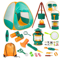 Meland Kids Camping Set with Tent - Toddler Toys for Boys with Campfire, Camping Toys for Kids Indoor Outdoor Pretend Play, Gift Idea for Boys Age 3,4,5,6 Year Old Birthday Christmas (Green)