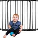 Toddleroo by North States - StepSafe Auto-Close Baby Gate: Pressure or Hardware Mount Metal Safety Gate with Swing Control - Adjustable 29-38 Inches Wide; 30 Inches Tall - Black