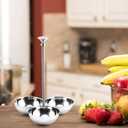 Snack Stand with Bowls Snack Serving Bowl Candy Appetizer Nuts Buffet Condiment Server 3 Compartment Condiment Serving Bowl, A