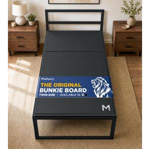 Original Bunkie Board Twin Size (38x75) - Under Bed Support, Black