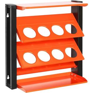 Space Efficient Wall Mounted Sprayer Bottle Organizers With 8 Slots Fit For Paint Can Efficient Tool Storage In Workshop Can Rack