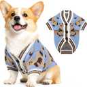 Dog Sweater Cute Dog Clothes for Small Dogs Bear Dogs Cardigan Sweater Soft Puppy Sweaters Cat Sweaters Ropa para Perros Boy Puppy Clothes Doggy Outfit Apparel Coat (Blue,M)