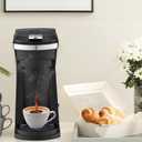 Newhouse Single Serve Coffee Maker compatible with K-cups Water Reservoir, Versatile Ground Coffee & K-Cup Compatibility, Adjustable Tray for Travel Mugs