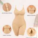 Shapewear Tummy Control BodySuit Seamless Body Shaper Butt Lift Full Body Suit (XL)