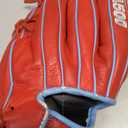 Wilson | A500 | Adult + Youth Baseball Glove + Mitt | Red/Blue/White, 11.5" | Infield, Right Hand Throw 