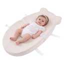 Baby Changing Pad, Waterproof & Wipeable Soft Diaper Changing Mat with PU Cover, Contoured Baby Changing Pad for Dresser & Table, with Non-Slip Safety Belt, Portable & Lightweight,Large Cushioned Foam
