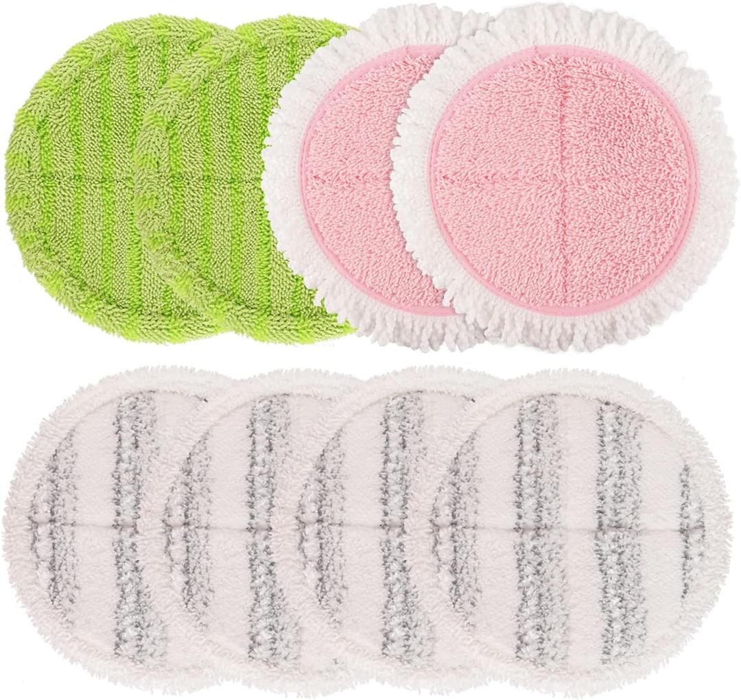 Electric Mop Pads, 6.3in Spin Mop Pads for Most Cordless Electric Spin Mop, Round Mop Replacement Pads for Floor Cleaning (8 Pack)