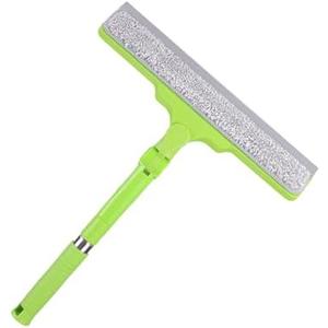 Homilifibra All-Purpose Shower Squeegee for Glass Doors, Bathroom Cleaner Tool for Household Home Window Mirror, Cleaning Tile Wall,Car,Windshield Squeegee with 12" Blade and 15" Long Handle