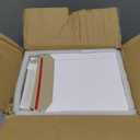 100 Pack 6x6 Rigid Mailers - 450 GSM Thick and Sturdy - Self Sealing Stay Flat Cardboard Envelopes for Mailing CDs, DVDs (White) - Cardboard Mailers