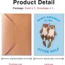 3 x Funny Birthday Cards, Birthday Cards for Boyfriend, Husband, Fiance, Perfect for Partners, "Happy Birthday To My Otter Half"