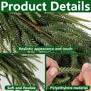 2 Pcs 30" Extra Length Artificial Christmas Teardrop Swag, Faux Pine Needles Teardrop Door Swag, Christmas Norfolk Greenery Teardrop Wreath for Xmas Door Table Mantle Fireplace Indoor Outdoor Decor
