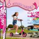 FREEDARE Foldable Kick Scooter for Ages 8+ Kid & Teens, Adults, Multi-Color