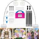 RUBFAC Balloon Arch Kit and Balloon Pump, 10Ft Wide Adjustable Balloon Arch Stand for Floor Frame with Electric Pump Bases Balloon Accessories for Birthday Party Baby Shower Festival Decorations