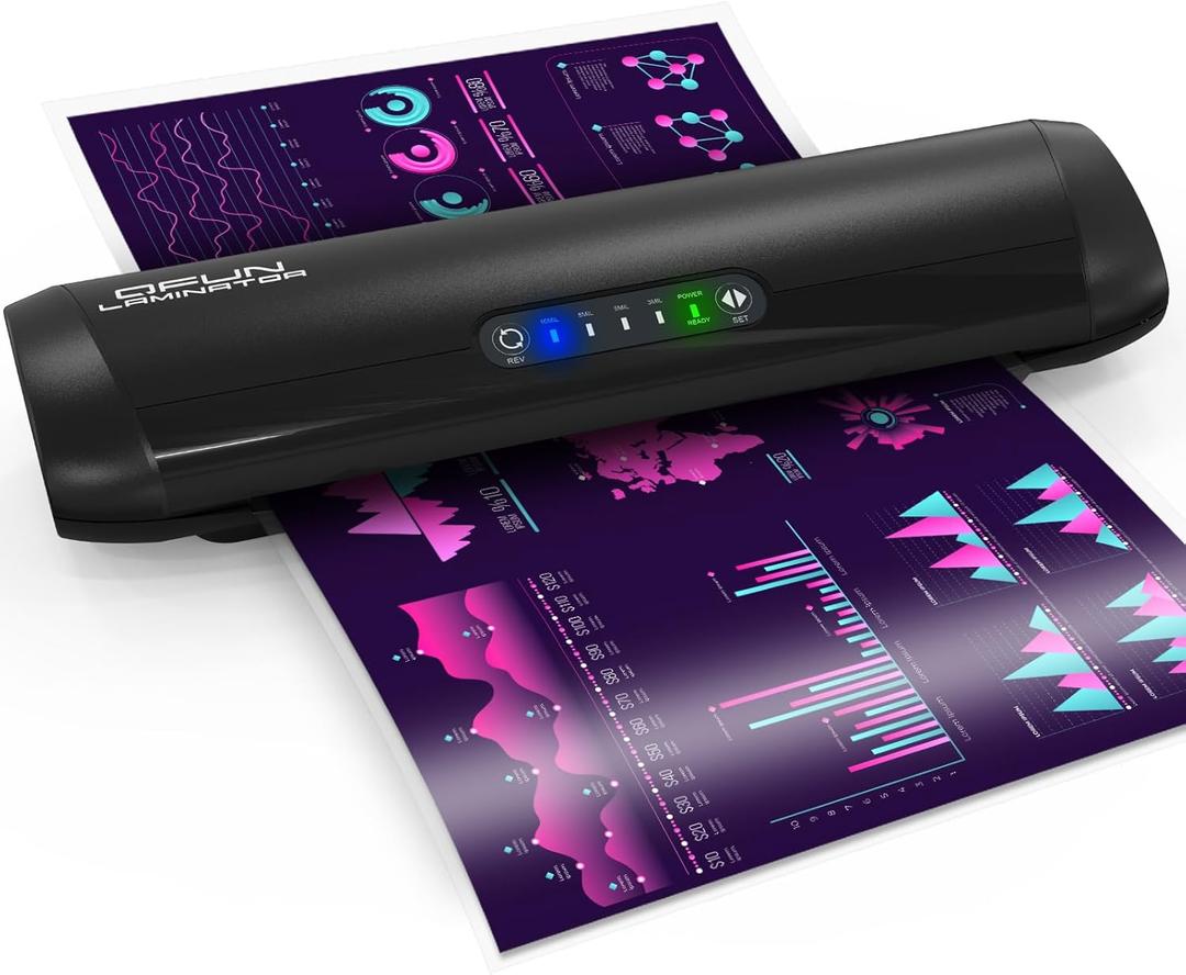 3-10 Mil Commercial Laminator Machine with Laminating Sheets, 4-Roller Jam-Free Thermal Laminator Machine 11x17, Fast Warm-up 13 Inch Laminating Machine, Hot Lamination Machine for Office School Home (Black)