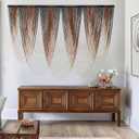 IOWER Macrame Wall Hanging Brown Dip-Dyed Large Macrame Wall Decor For Living Room Boho Fiber Art for Office Decoration 57" W x 41" L