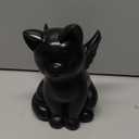 Black Cat Urn for Ashes - Sleeping Angel Memorial Figurine, Cremation Funeral Statue for Pet Lovers