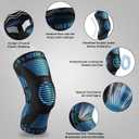NEENCA Professional Knee Brace for Pain Relief, Medical Knee Support with Patella Pad & Side Stabilizers, Compression Knee Sleeve for Meniscus Tear, ACL, Joint Pain, Runner, Workout (Blue, Large)