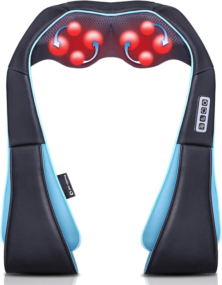 Mo Cuishle Shiatsu Neck Massager for Pain Relief Deep Kneading Back Shoulder Massage with Heat Ideal for Valentines Day, Christmas, Mother's Day, Father's Day, Gifts for Men Women Mom Dad Her Him
