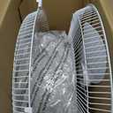 Comfort Zone 16-Inch Fan with Remote Control Quiet 3-Speed Oscillating Indoor Fan with 90 Wide-Angle Airflow, Timer & Sleep Modes Space-Saving Wall Fan for Bedroom, Home Gym & Office, White