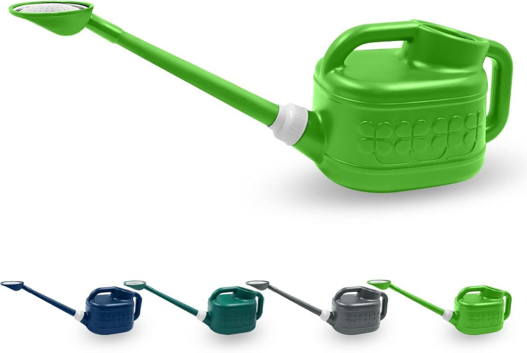 2 x 1 Gallon Watering Can, Garden Watering Can Outdoor, Plant Water Can with Removable Long Spout and Stainless Steel Sprinkler Head, Plastic Indoor Watering Cans for Gardening Flower Plants
