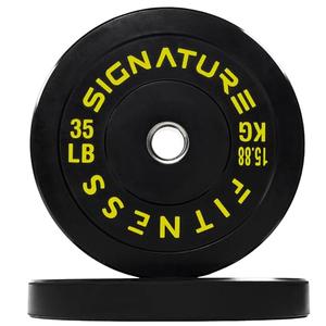 Fitvids Olympic Bumper Plate, Weight Plate for Strength Training & Weightlifting, 35Lbs