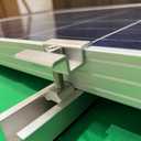 Solar Panel Mounting Brackets, Roof Mount Kit, Rails and Clamps Included for Thickness 1.18”-1.38”, 4pcs in A Row Assembly on Tin, Flat and Sheet Rooftop, Aluminum Alloy