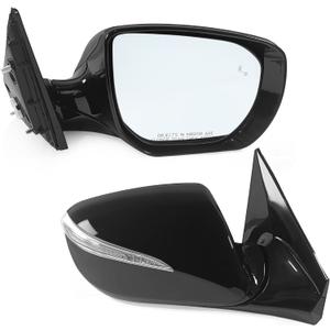 Right Passenger Side Mirror Assembly Fits 2013-2018 Hyundai Santa Fe Sport with Power Glass Heated Turn Signal and Manual Folding Blind Spot Detection Replace HY1321234(8Pins)