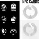 100pcs NFC Tags Sticker Programmable NFC Stickers Ntag215 Chip Rewritable RFID Stickers 504 Bytes Memory Adhesive Labels Compatible All NFC-Enabled