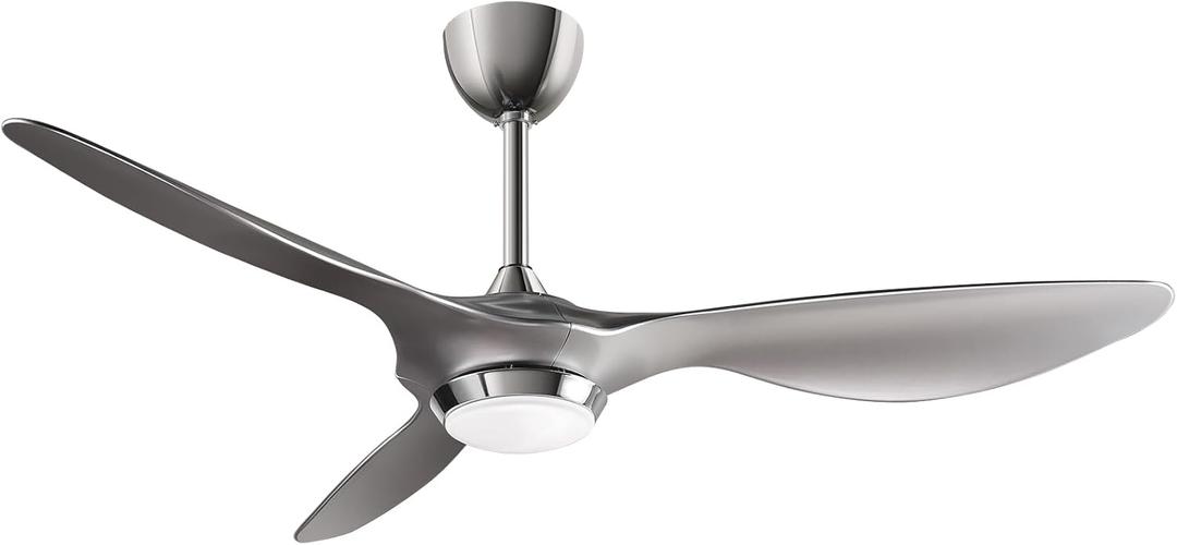 reiga 52 Inch Modern Smart Wifi Ceiling Fan with Light and Remote Control, Living Room Bedroom patio 3 Blade Ceiling Fans with Reversible Mute DC Moto
