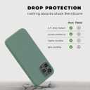 6 x Compatible with iPhone 13 Pro Max Case Silicone with Screen Protector - Green