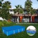 MIOKY Rectangular Pool Covers for 9.8 ft x 6.6 ft (118" x 79" x 26") Rectangular Frame Swimming Pools,Durable PE Tarpaulin Dust Proof Rain Proof Garden Outdoor Above Ground Square Pools Cover