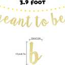 LINGTEER Meant to Bee Gold Glitter Bunting Banner Perfect for Wedding Bridal Shower Engagement Party Decorations.