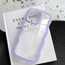 Jmltech for Silicone iPhone 16 Pro Max Case Wave Clear Curly Wave Frame Shape Soft Flexible Cute Shockproof Hybrid Phone Cases for iPhone 16 Pro Max Purple Brand: Jmltech