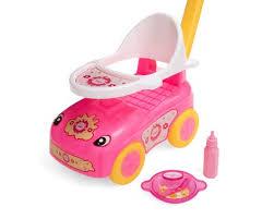 Baby Push-Along Ride-On Car Toy Pink Car