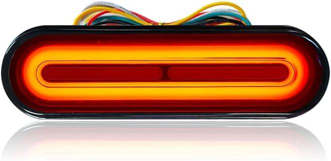 BlyilyB 12-80V Dual Color Motorcycle Scooter Amber Color For Turn Signals and Red Color For Tail Light Brake Stop Light Lamp (Pack of 1)