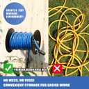 MEKOH Pressure Washer Hose Reel 100ftx3/8/130ftx1/4, 4000PSI Heavy Duty Power Washer Hose Reel with M22-14 Fitting, Hand Crank Metal Reel with Wall/Trailer/Van Mount, Manual Hose Reel for Water