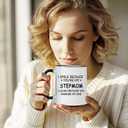 Jogskeor I Smile Because You Are My Stepmom Coffee Mug, Stepmom Mothers Day Birthday Christmas Gifts for Stepmom Bonus Mom