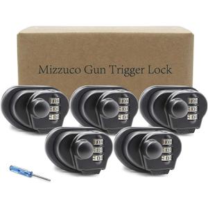 Trigger Lock 3 Digit Combination Gun Lock & Gun Cable Lock Compatible with Many Handguns,Rifles,Bb Gun and Shotguns (Trigger Lock, Pitch-Black)