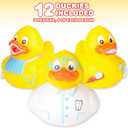 ArtCreativity 2 Inch Dental Rubber Duckies, Pack of 12, Cute Duck Bath Tub Pool Toys in Assorted Styles, Fun Decorations, Carnival Supplies, Party Favor, Dental Treasure Toys