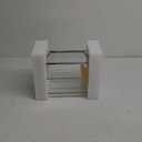 NCYP Small 10.2 x 5.9 x 7.9 Inches Silver Glass Cards Box with Slot and Lock for Wedding, Birthday Party - Geometric Card Holder, Home Decorative, Slot Length 6.3'' (Glass Box Only)
