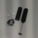 CIRCLE JOY Rechargeable Milk Frother Hanheld, Dual Coil Whisk Head Electric Coffee Frother, Portable Hand Frother Wand Drink Mixer for Matcha Lattes Cappuccino, Kitchen Gifts, Black