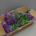Grunyia 20 Bundles Artificial Flowers for Outdoors, UV Resistant Fake Plants Flowers Greenery Shrubs Plants for Decoration Outside Plants Hanging Planter Home Garden Decor (Purple)