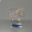 Ombre Press on Nails Short Square Fake Nails Gradient Nude Pink False Nails with Designs White French Tip Glossy Glue on Nails Full Cover Acrylic Stick on Nails for Women Girls Manicure 24 Pcs (Style-12)